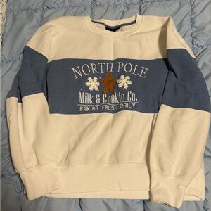 Blue and White North Pole Sweater